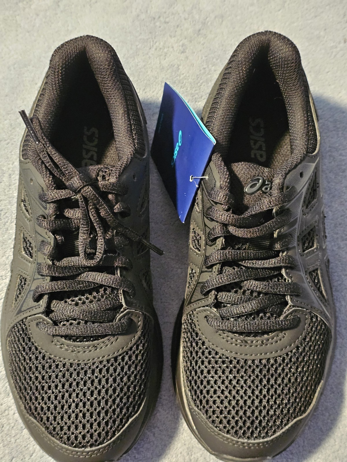 Asics Jolt 2 Running Shoes Sneakers Womens Size 6 D US 37 EU Wide Black Athletic