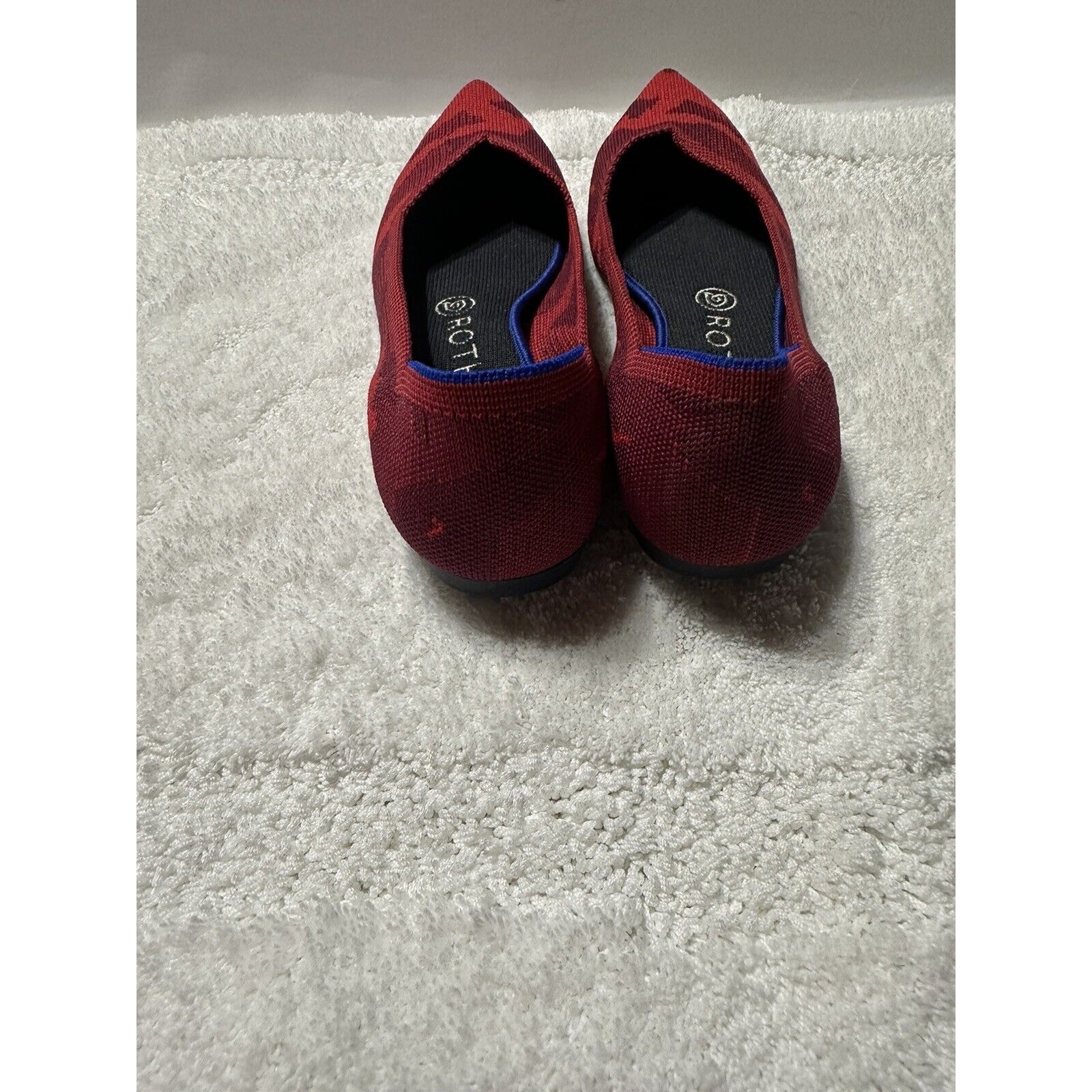 Rothy’s The Point Pattern Red Camo Limited Edition Flats Shoes W8 Retired