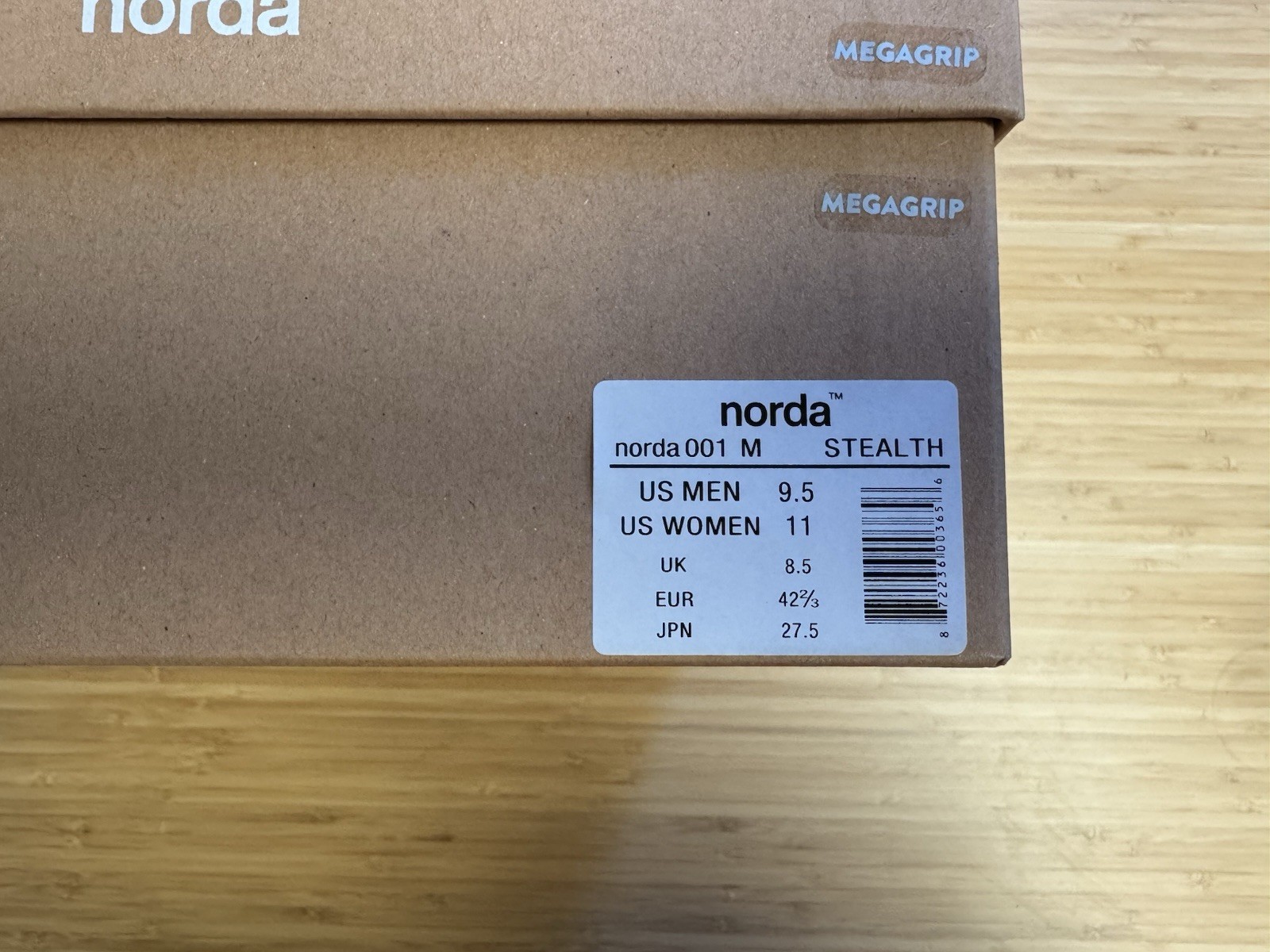 Norda 001 Trail Running Shoes Dyneema Stealth Black, Size 9.5M/11W Excellent 5mi