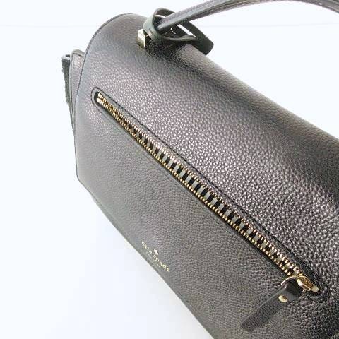 Used Kate Spade 2WAY Flap Shoulder Bag Side Suede PXRU5844 Black Vector Secondha