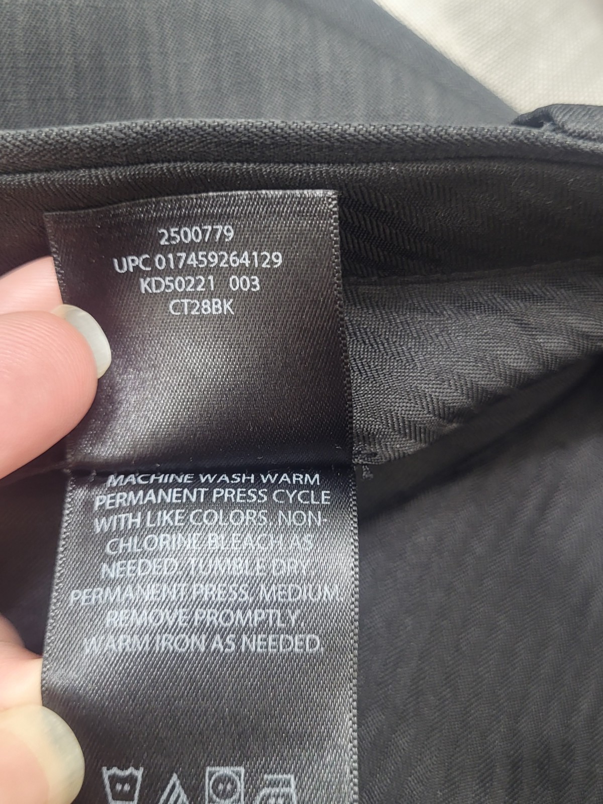 Kenneth Cole Reaction Men’s Black Textured Dress Suit Pants WPL 386 Size 36×32