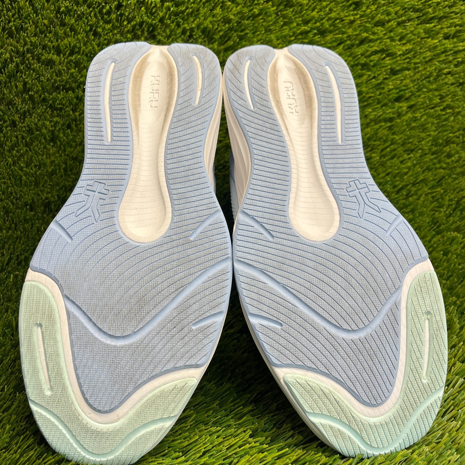 Kuru Atom 2 Womens Size 9.5D Blue White Athletic Running Walking Shoes Sneakers