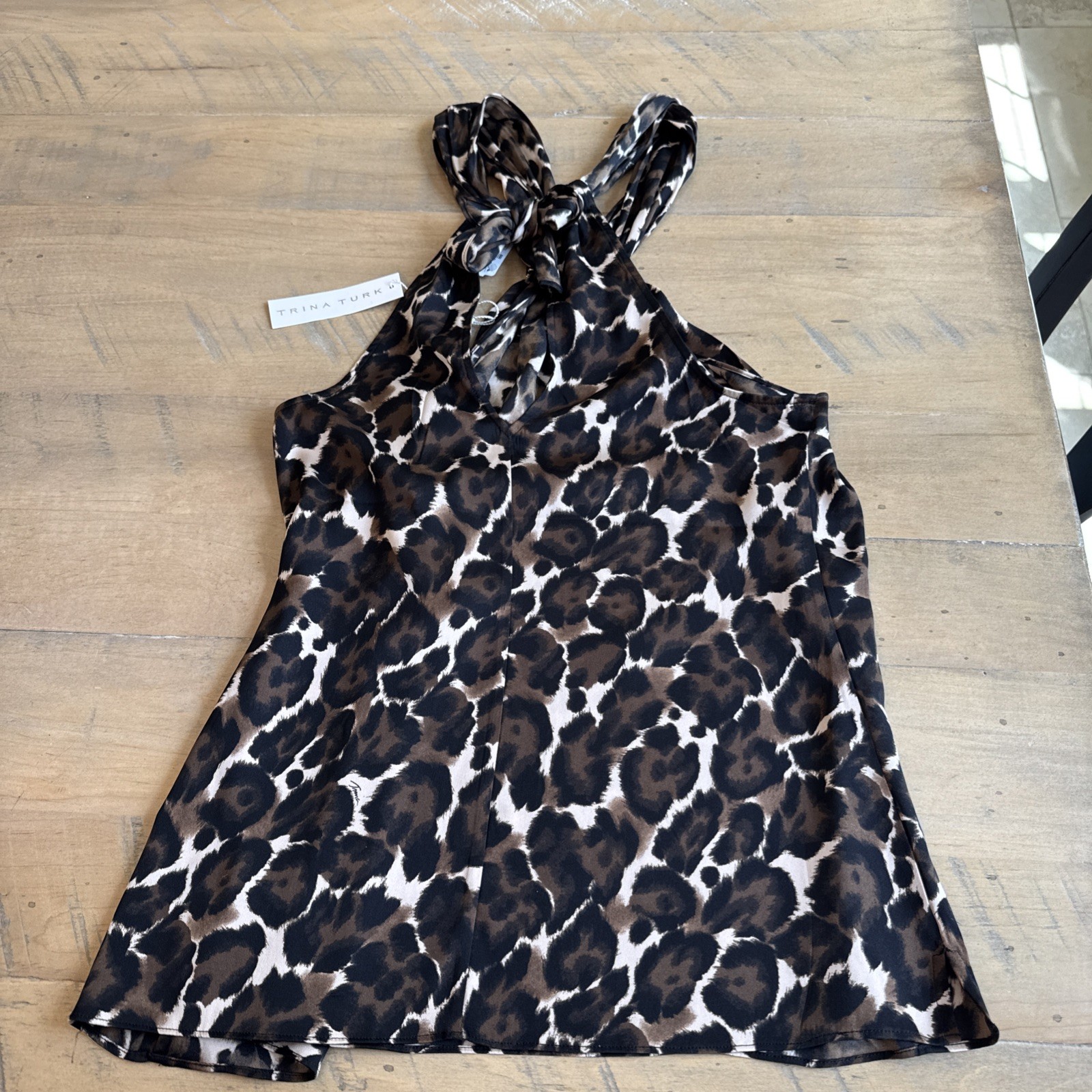 Trina Turk Silk Halter Top Blouse