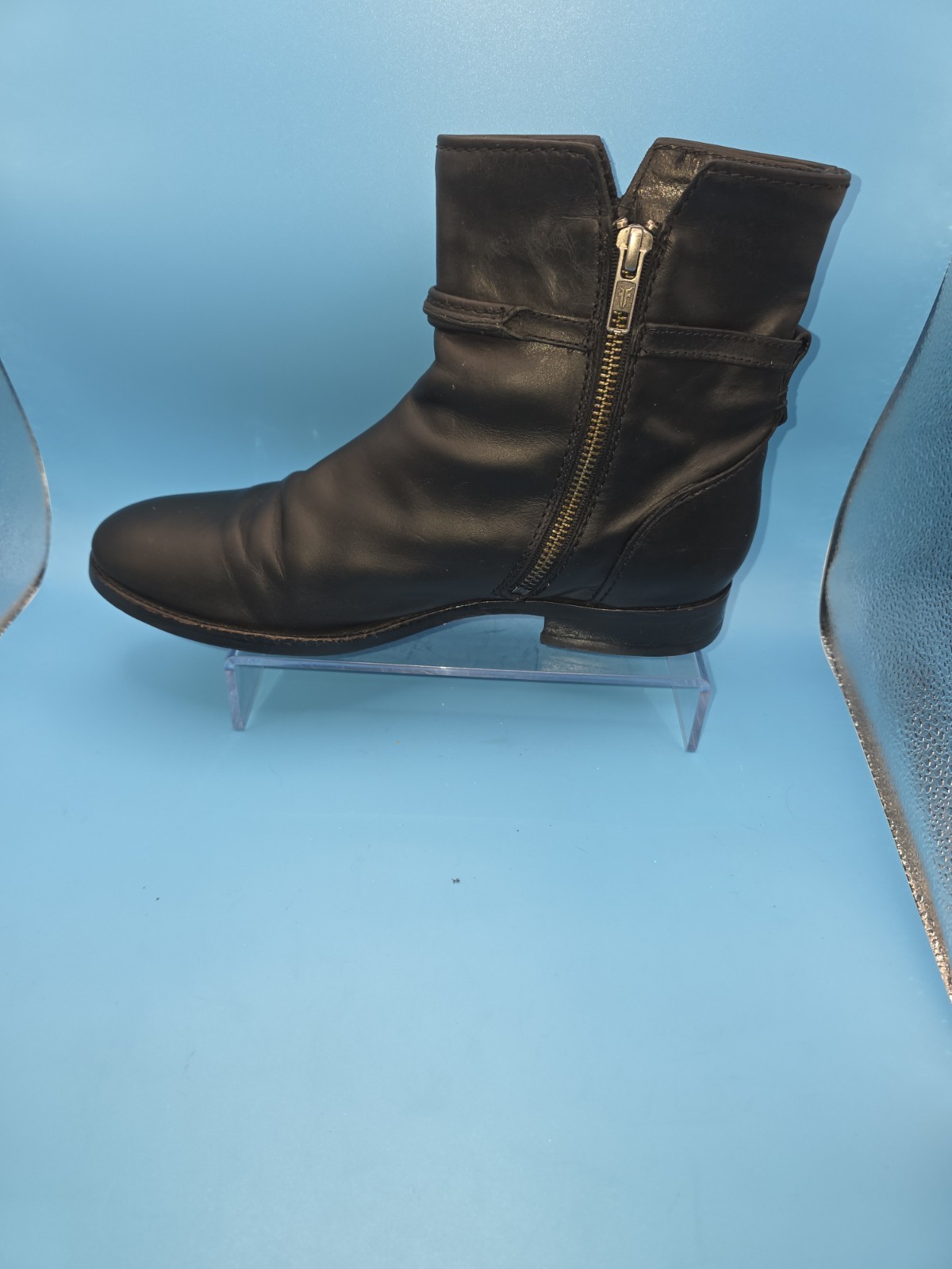 FRYE Melissa Black Leather Inside Zip Boots Size 8B EUC Style 3478443