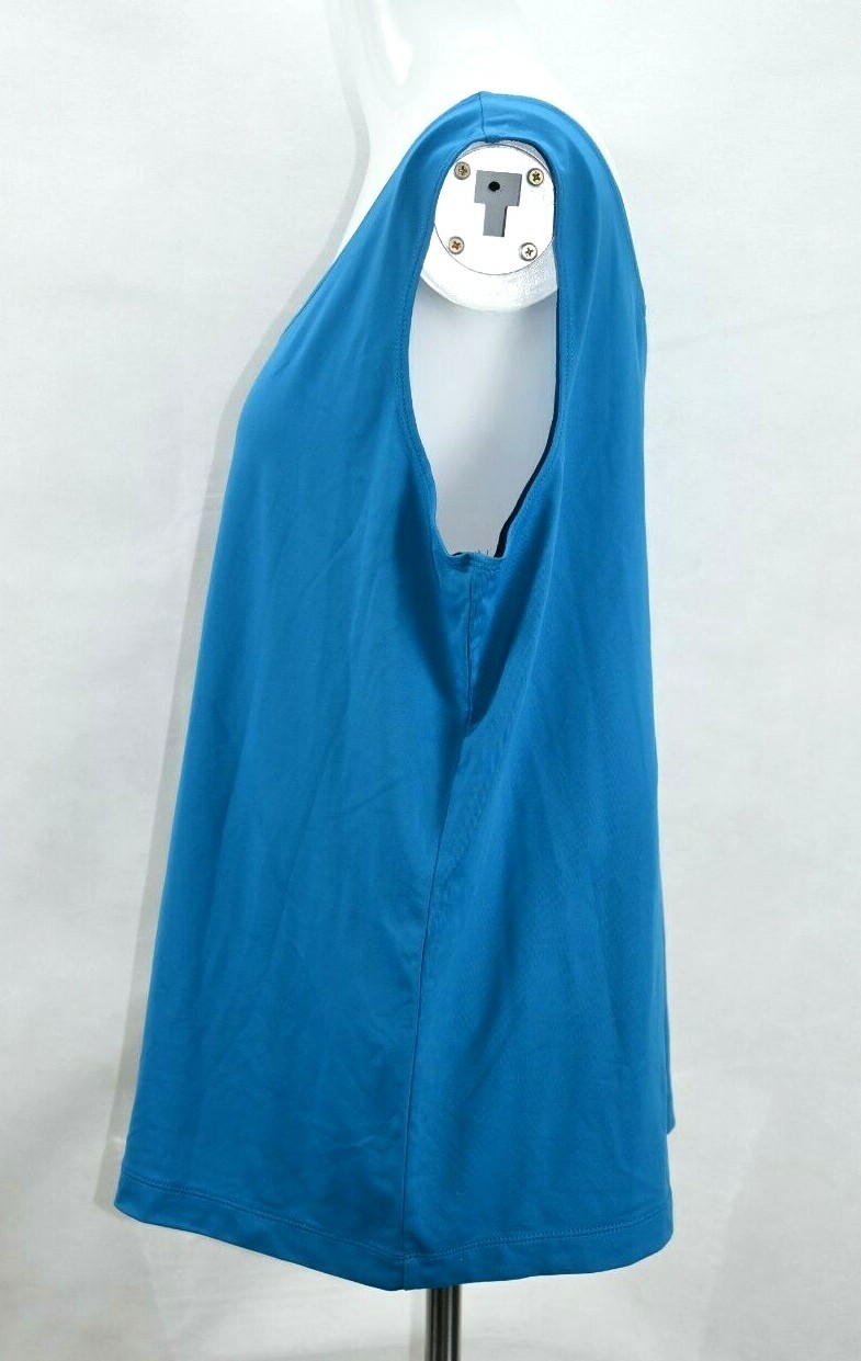 Chico’s women’s blue tank top plus size 3 RN#78984 92% nylon 8% spandex