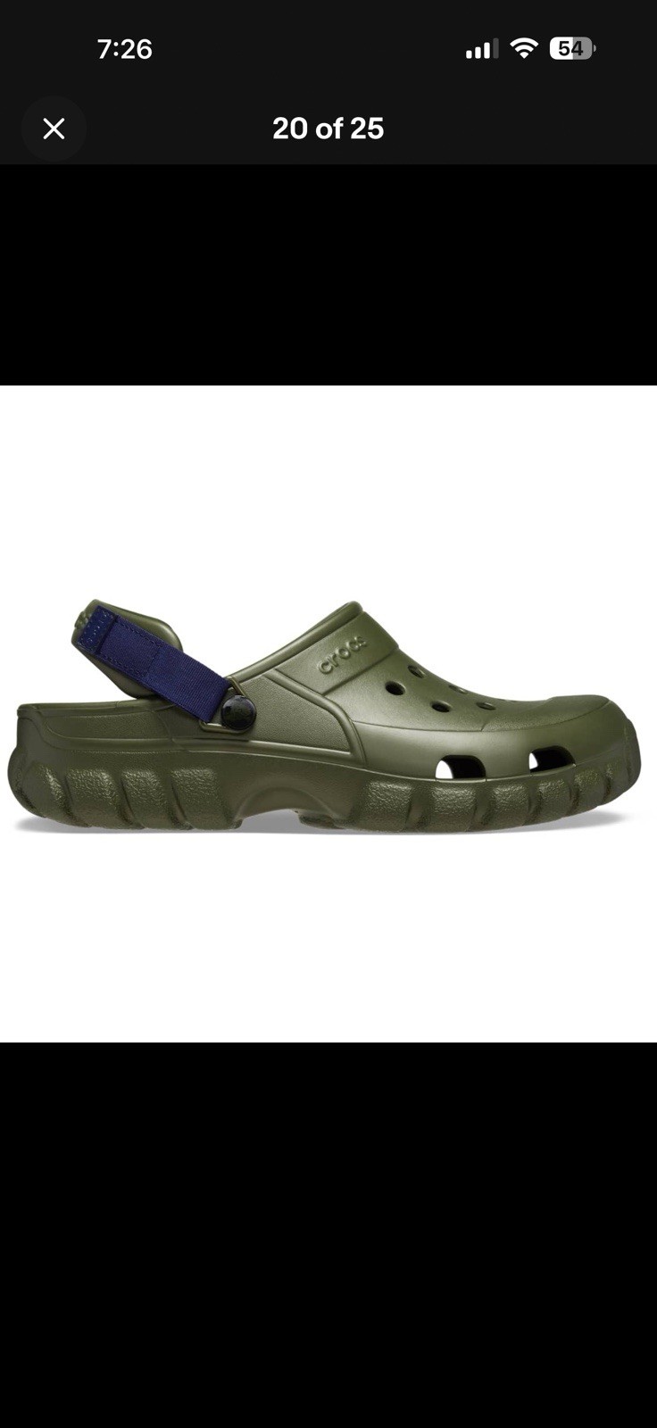 New Crocs Offroad Sport Clog Adjustable Heel Strap, Rugged Lug Sole Sz M9/wmn11