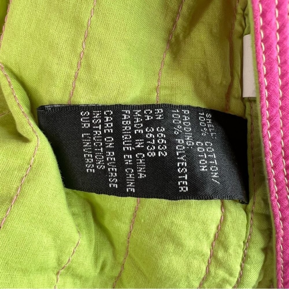 Attitude jacket coat quilted style 2 tone lime Fuchsia Quilted Utility Jacket