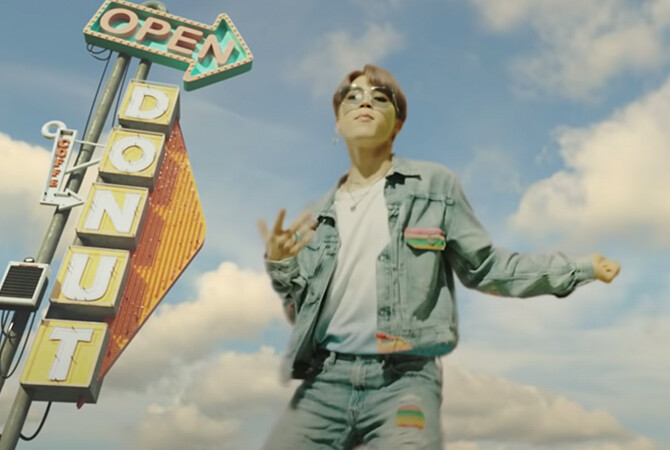 BTS Jimin Polo Ralph Lauren Repaired Patchwork Southwestern Denim Trucker Jacket