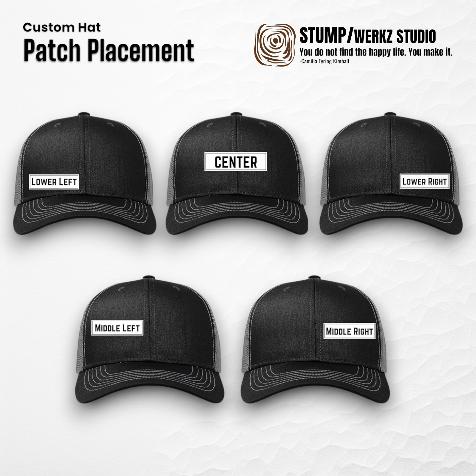 Custom Personalized Hat Baseball Cap Trucker Richardson 112 312 168 Logo Promo