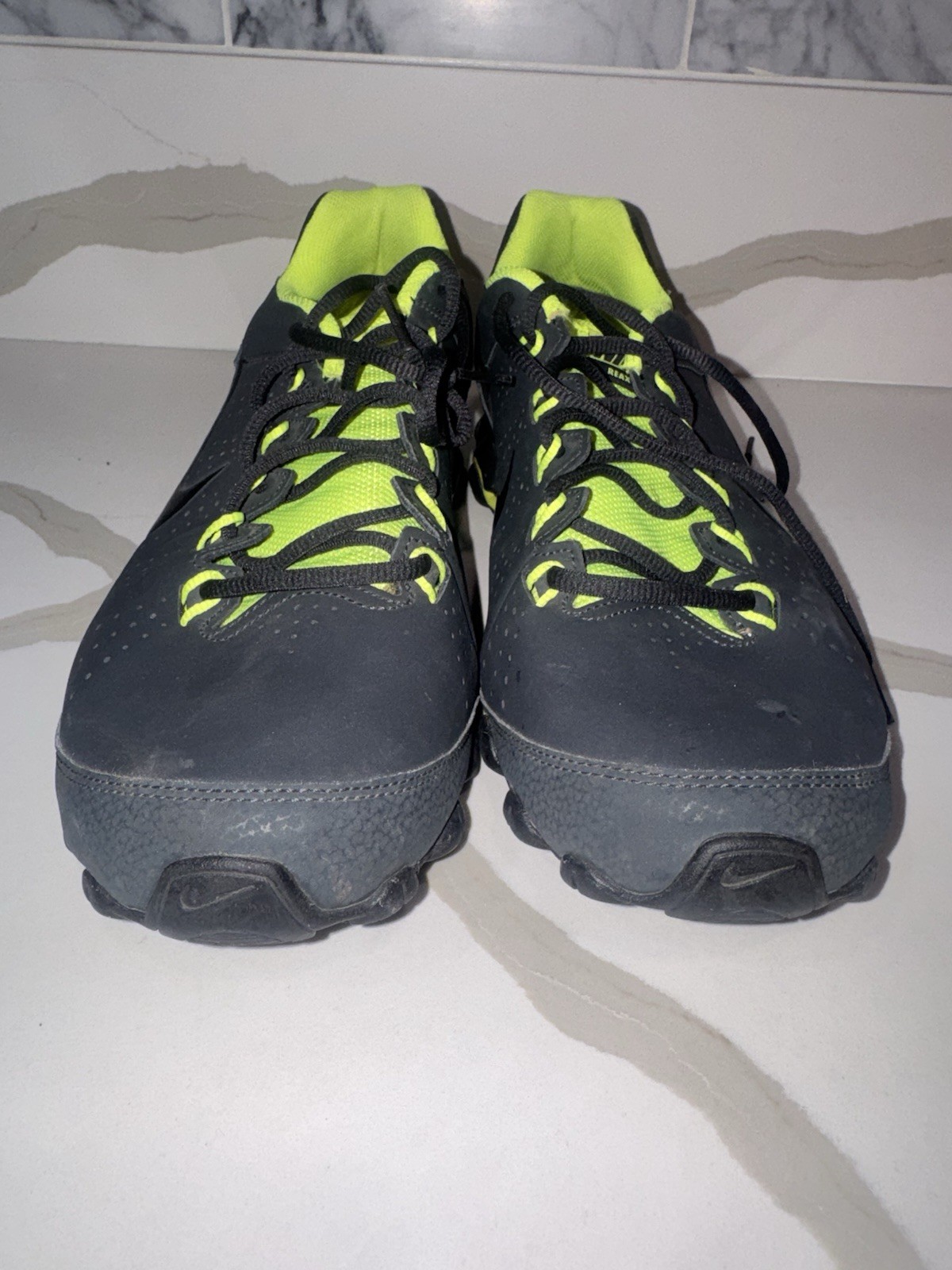 Nike Reax training shoes in an anthracite and volt green colorway Size 12