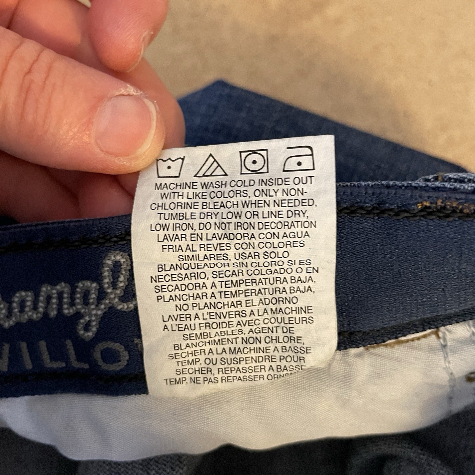 Wrangler Willow Ultimate Riding Jeans Junior Womens 13×36 Blue Denim Bootcut