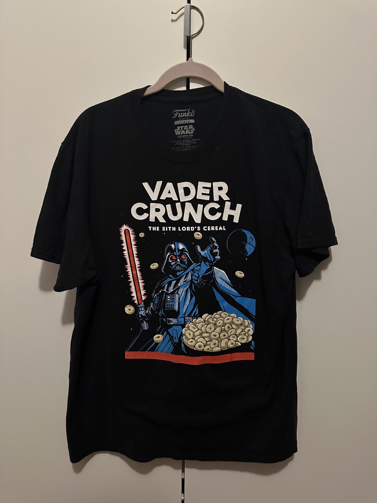 THREE PACK, Star Wars Funko Cereal T-Shirts, Large (Vader, Trooper, Boba Fett)