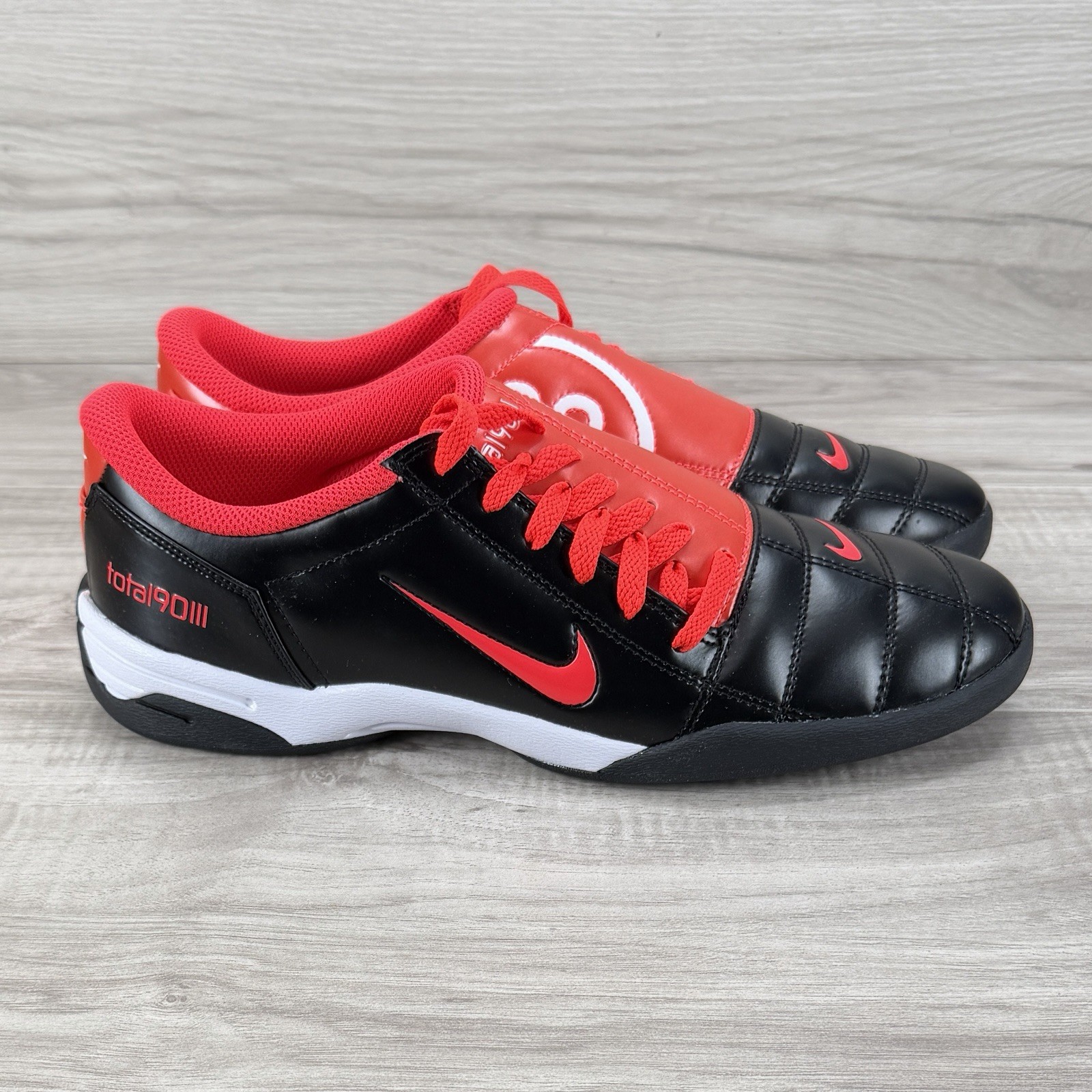 Nike Total 90 ‘Black White Black Bright Crimson’ Men Size 10.5 Soccer HQ2851 nby