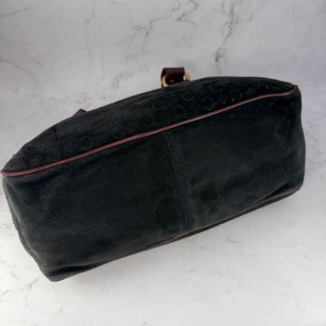 CELINE Boogie Bag Suede Leather Black Vintage Authentic From Japan