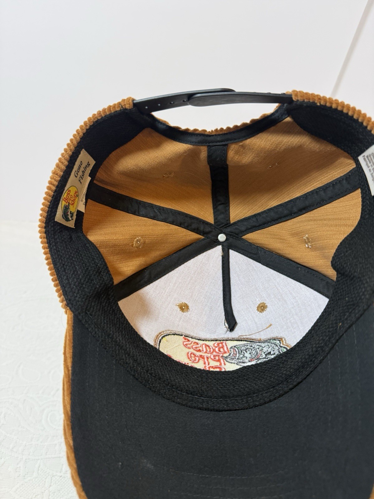 Bass Pro Shops Corduroy Hat Brown Snapback Trucker Cotton Baseball Cap