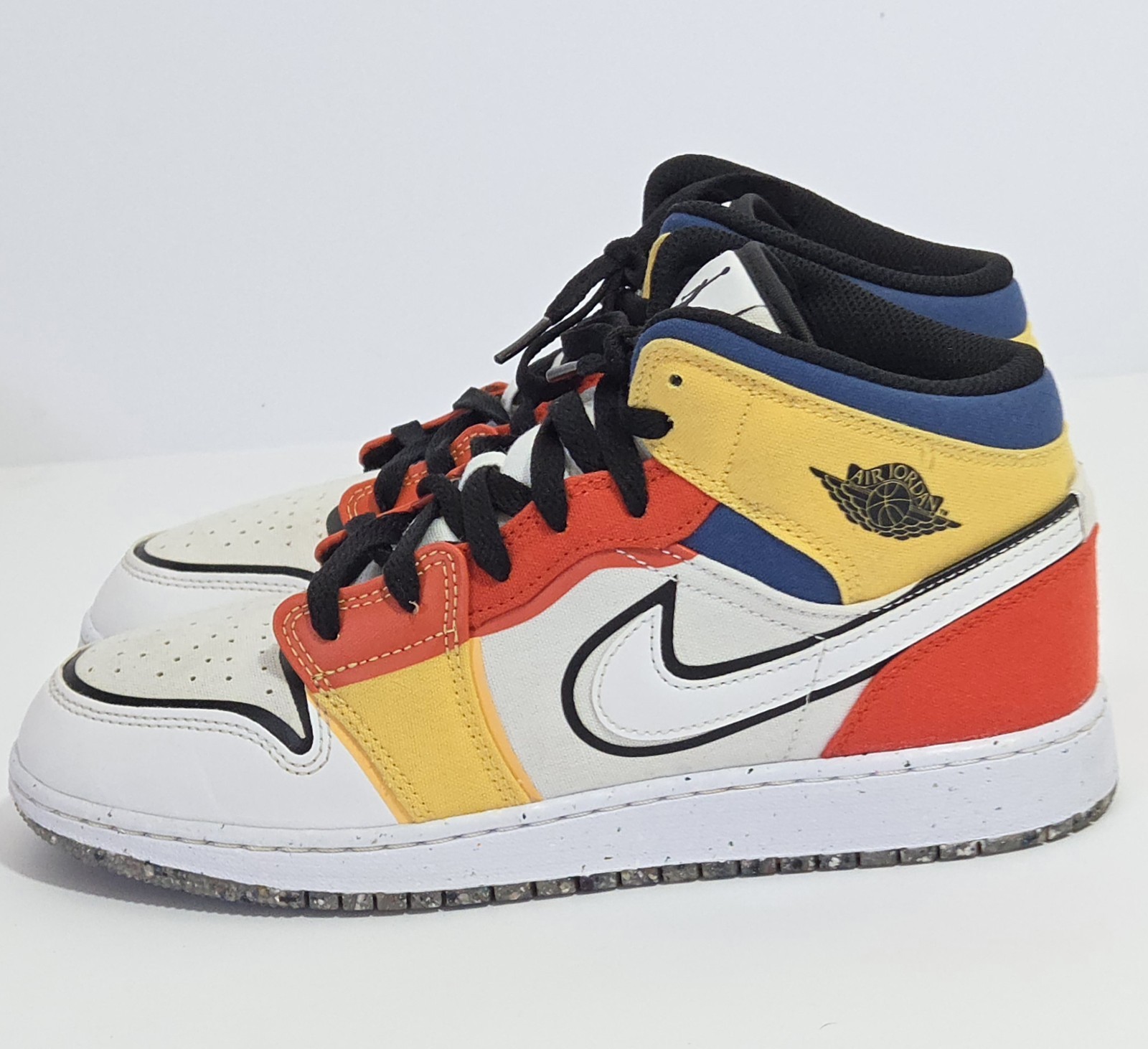 Air Jordan 1 Mid SE GS ‘Multi-Color Canvas’ Size 7Y PREOWNED