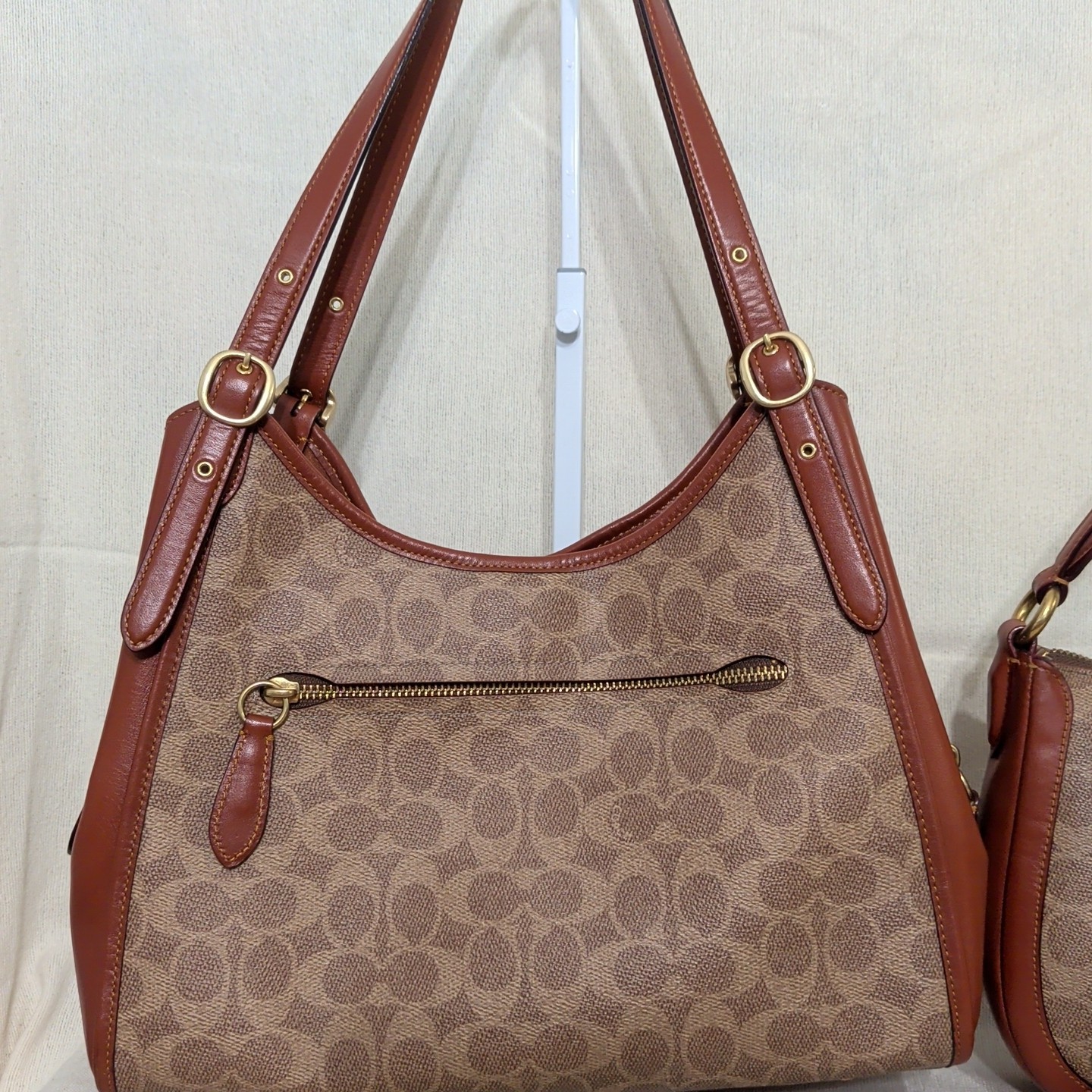 Coach 3-Piece Set: C4825 Lori & Sutton & Wallet in Leather-Tan Rust Collection