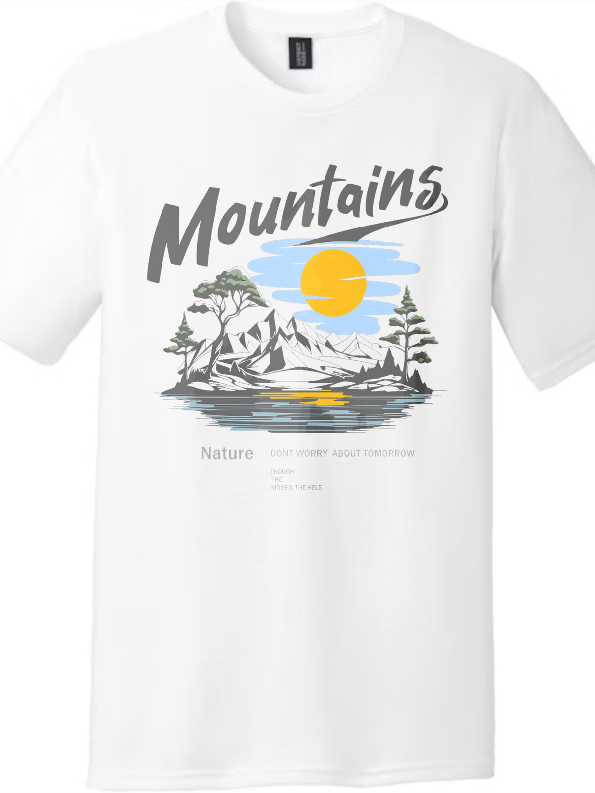 Nature Therapy Graphic Tee | Mountains & Motivational Quote, Unisex T-Shirt