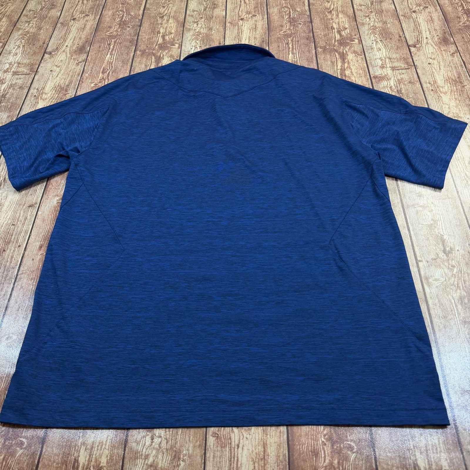 Levelwear Modern Fit Polo Shirt Mens Large Blue Space Dye Performance Stretch