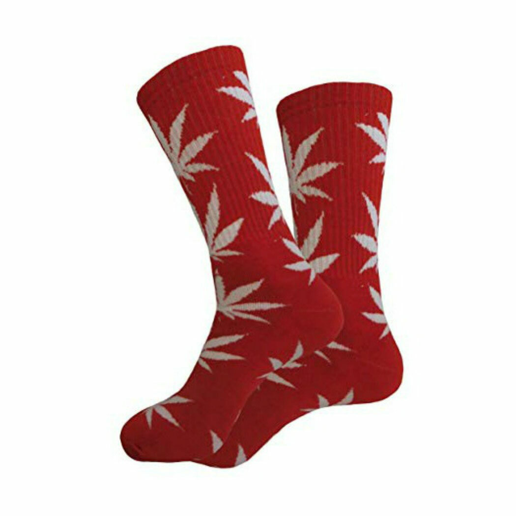 MARIJUANA LEAF SOCKS 44 Colors Medium Size Crew 420 Pot Weed Cotton Stretch NEW