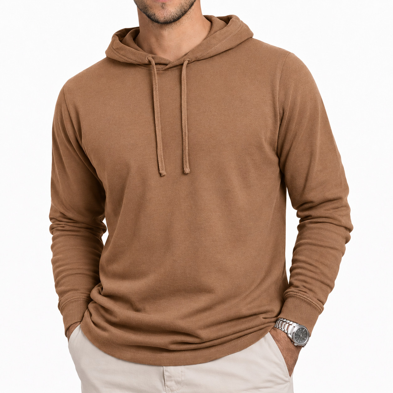 100% Combed Cotton Lightweight Hoodie Garment Dyed Pullover For All Seasons