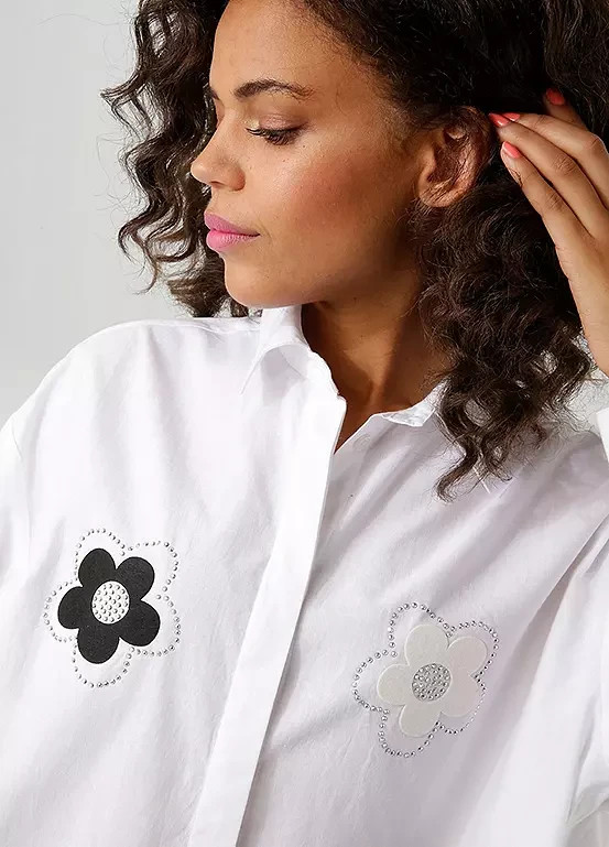 Aniston Oversized Applique Blouse – Size 16 – LB 3310