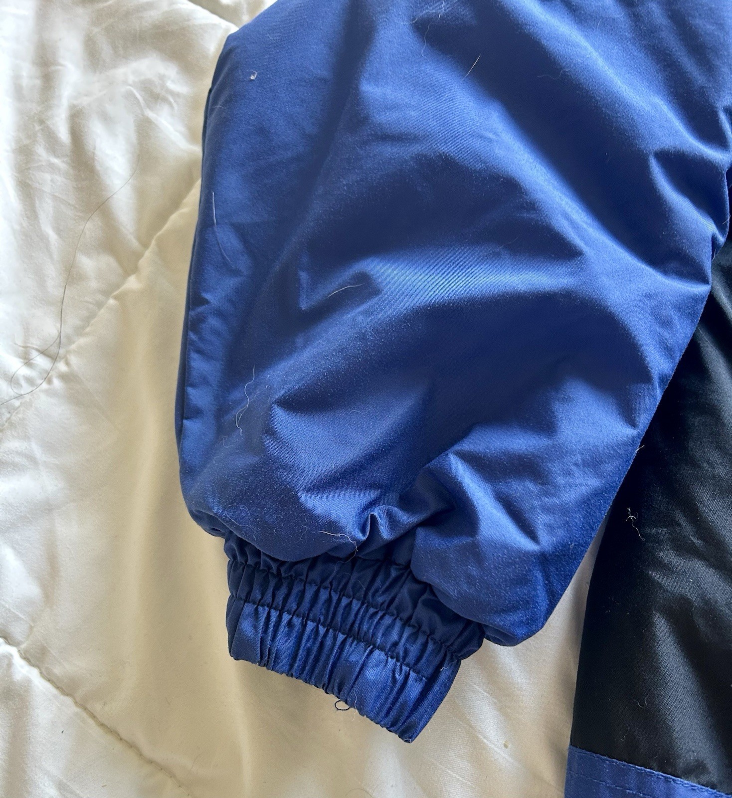 VTG 90’s Steep Slopes Men’s Colorblock Blu/Blk Ski Jacket Full Zip Puffer