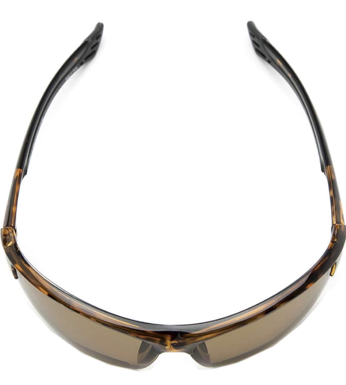 BBI Foster Bifocal Sun Reader Sport Wrap Around Sunglasses Tortoise Amber +3.00