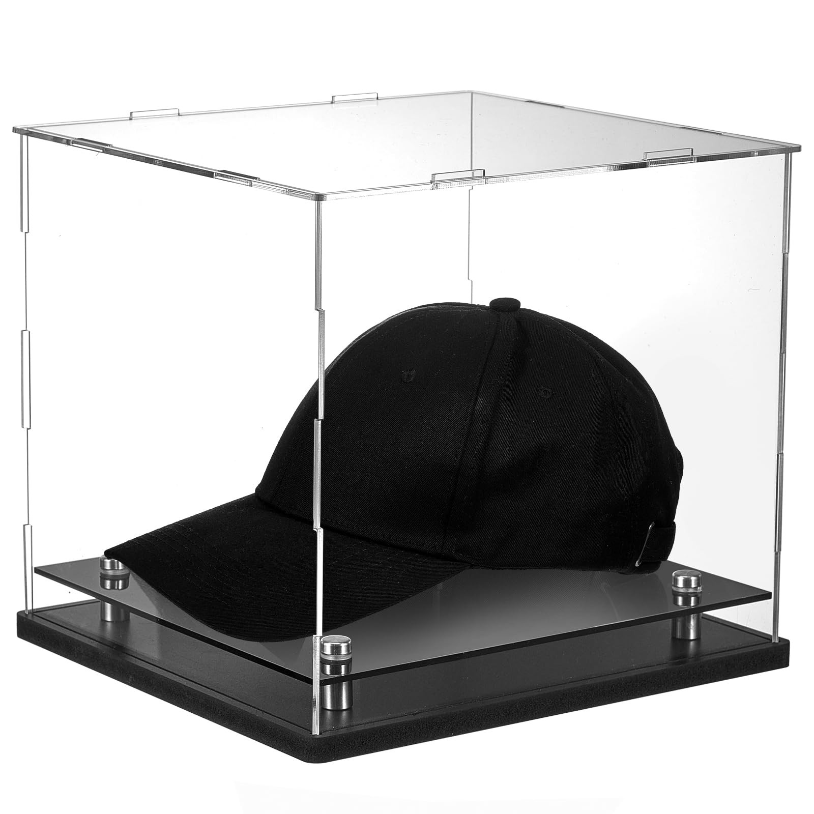 Barydat Clear Hat Display Case 7.8″ 8.6 x 7.8 x 7.8″, As Shown in the Picture