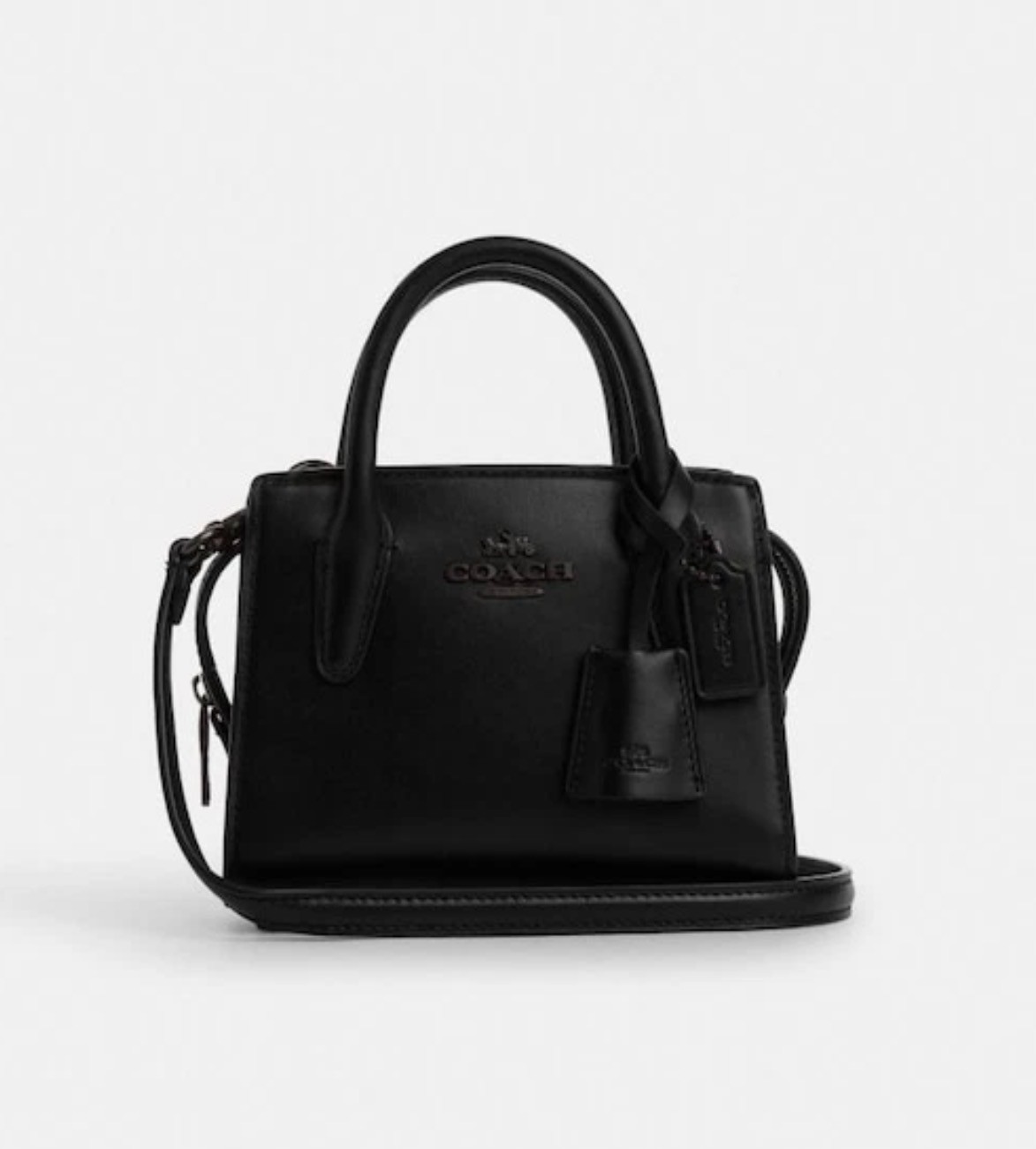 COACH ANDREA CARRYALL IN BLACK REFINED CALF LEATHER | STYLE NO. CP081