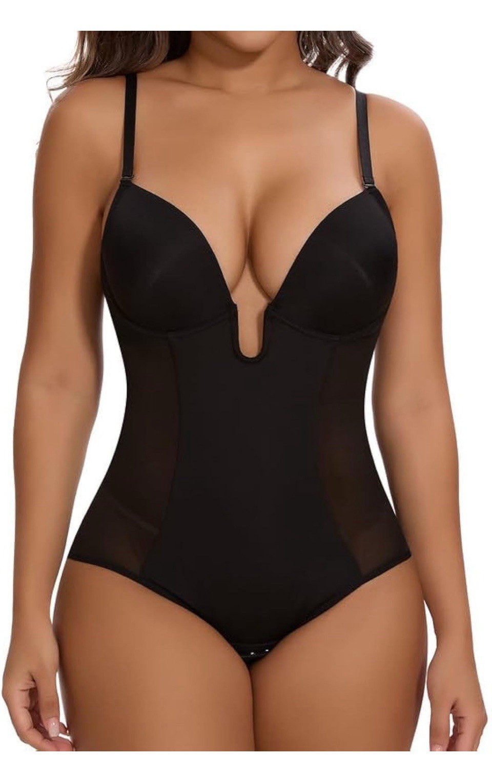 SHAPERIN Women’s Backless Body Shaper Bra Faja Low Back Thong Shapewear 2XL XXL