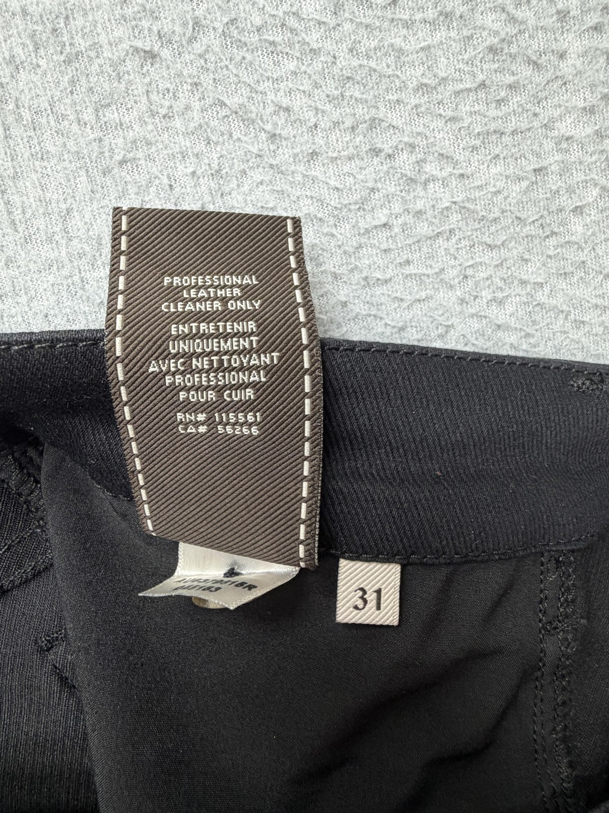7 For All Mankind Jeans Mens 31×29 Black Skinny Moto Quilted Leather Denim