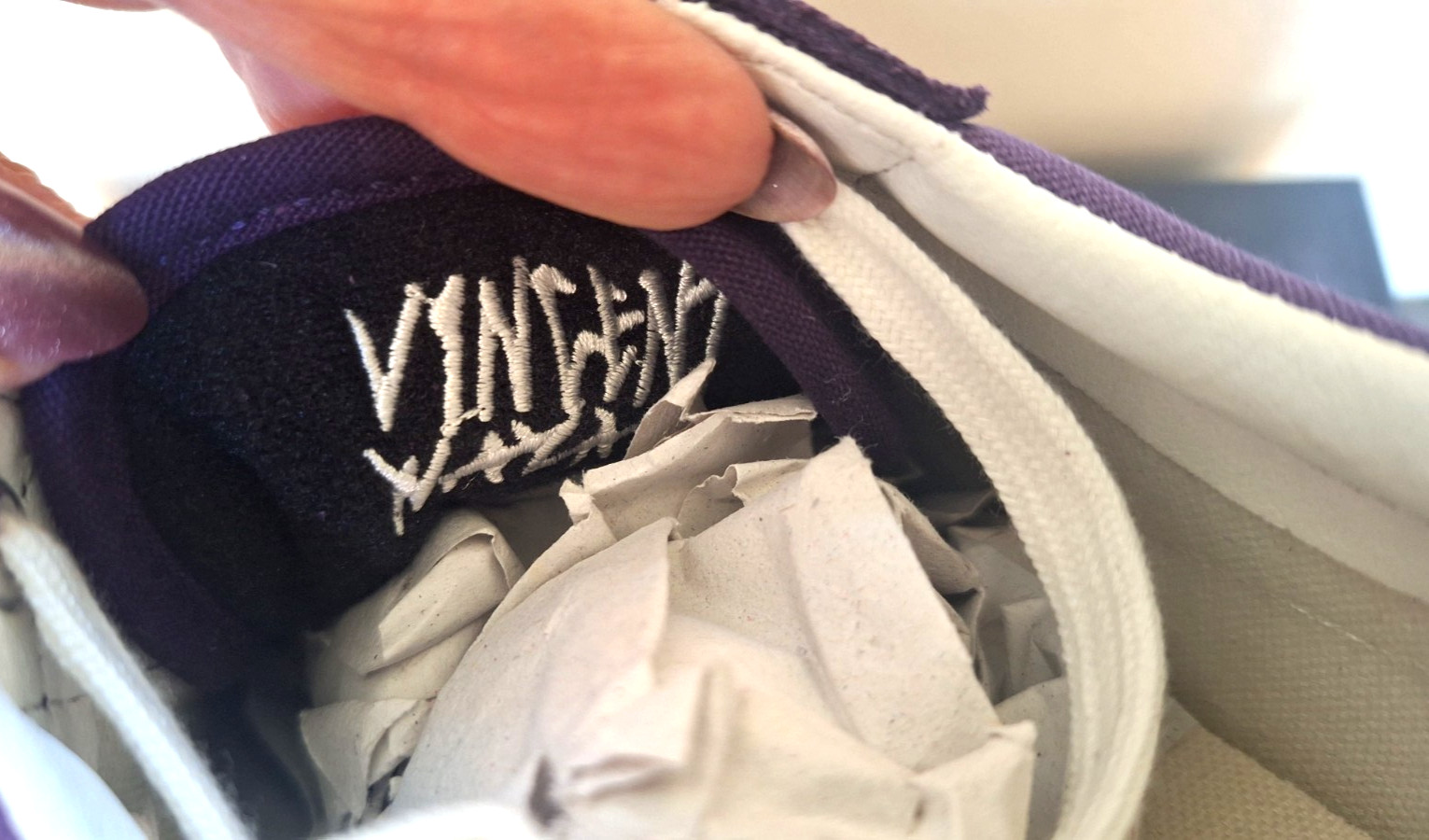 Revenge x Storm Vol. 2 Low Dark Violet White Canvas Shoes Lace Up Mens 9 NWB