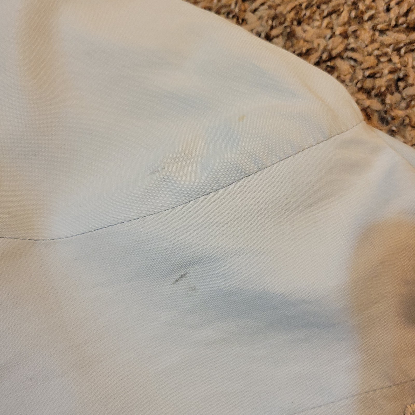 Vintage 40s/50s Light Pastel Blue Dress Collar Button Short Sleeve Knee Length