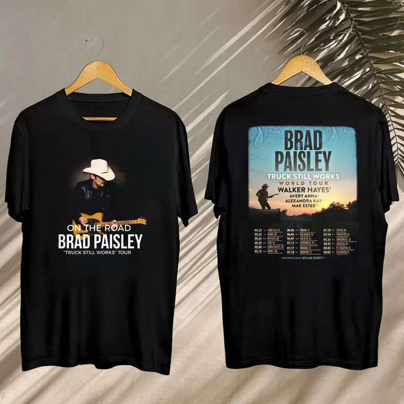 Brad Paisley Truck Still Works World Tour 2025 T-Shirt Concert Graphic Tee