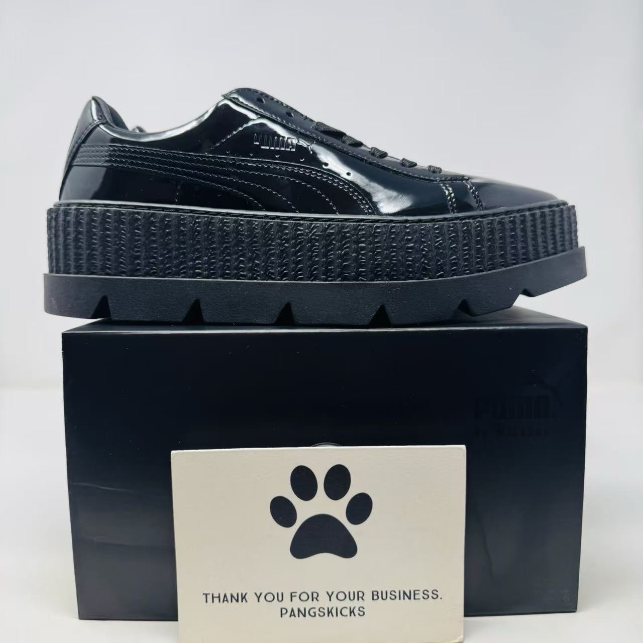 Puma Fenty by Rihanna Pointy Creeper Patent Black 366270-01 Women’s Size 7