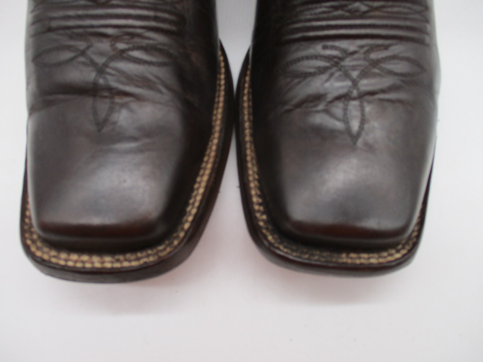 Circle G L5094 Brown Leather Square Toe Western Boots Women’s SZ 10 D