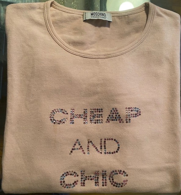 Vintage Y2K Moschino Cheap & Chic Multicolor Crystal Top Made in Italy READ CAP!