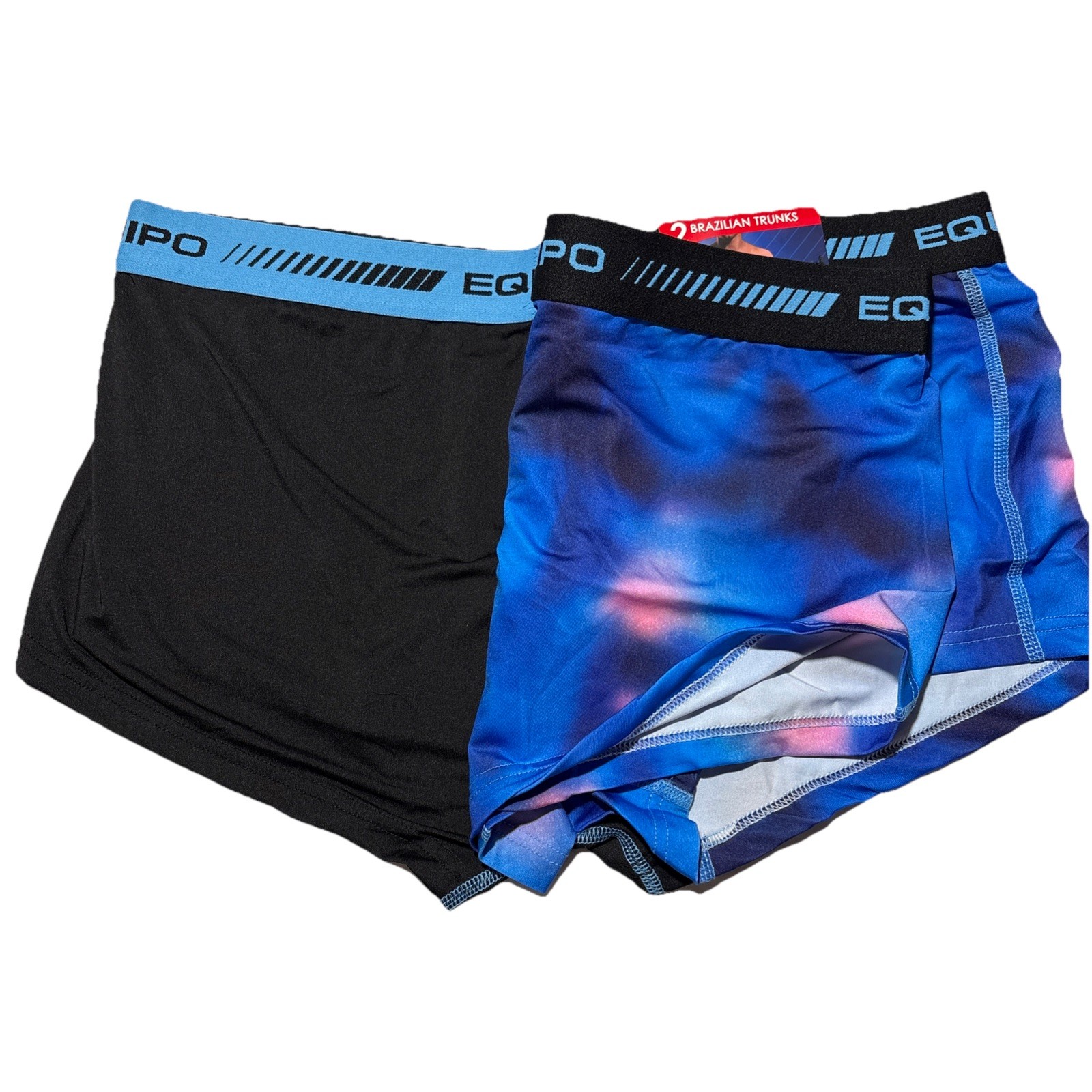 2 Pack Equipo Brazilian TRUNK Brief Underwear Microfiber Stretch Men’s Blue XL