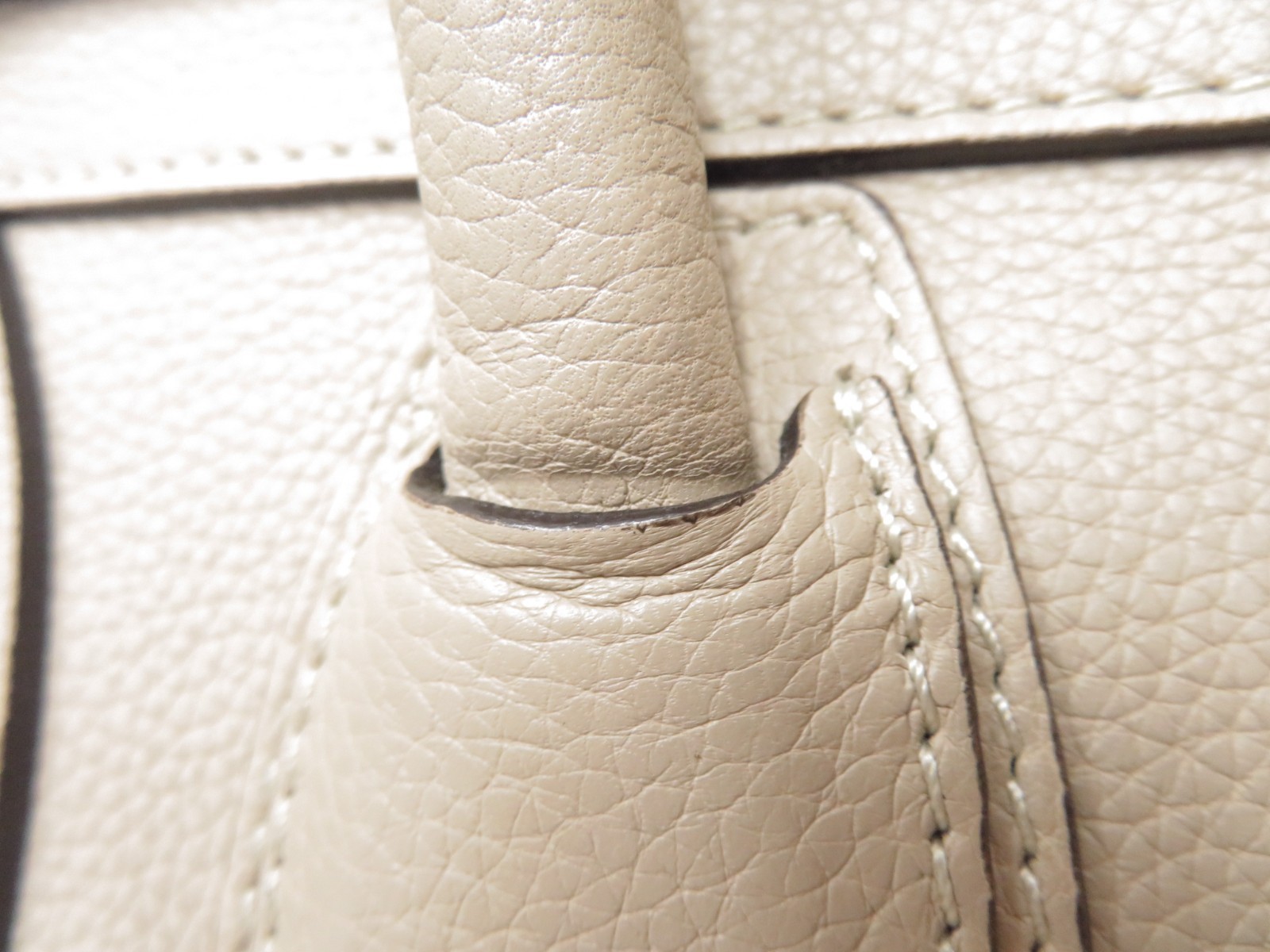 Authentic CELINE Luggage Medium Shopper Leather Hand Bag I#48952
