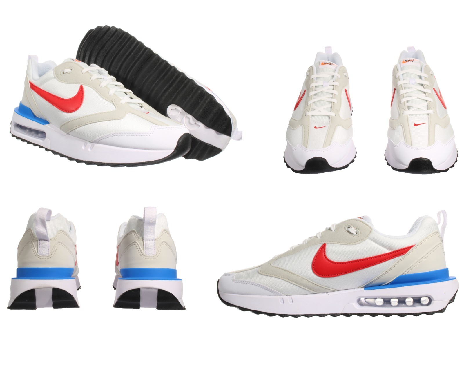 Nike Men’s AIR MAX DAWN White – Blue – Red Running Shoes Size 13 NEW