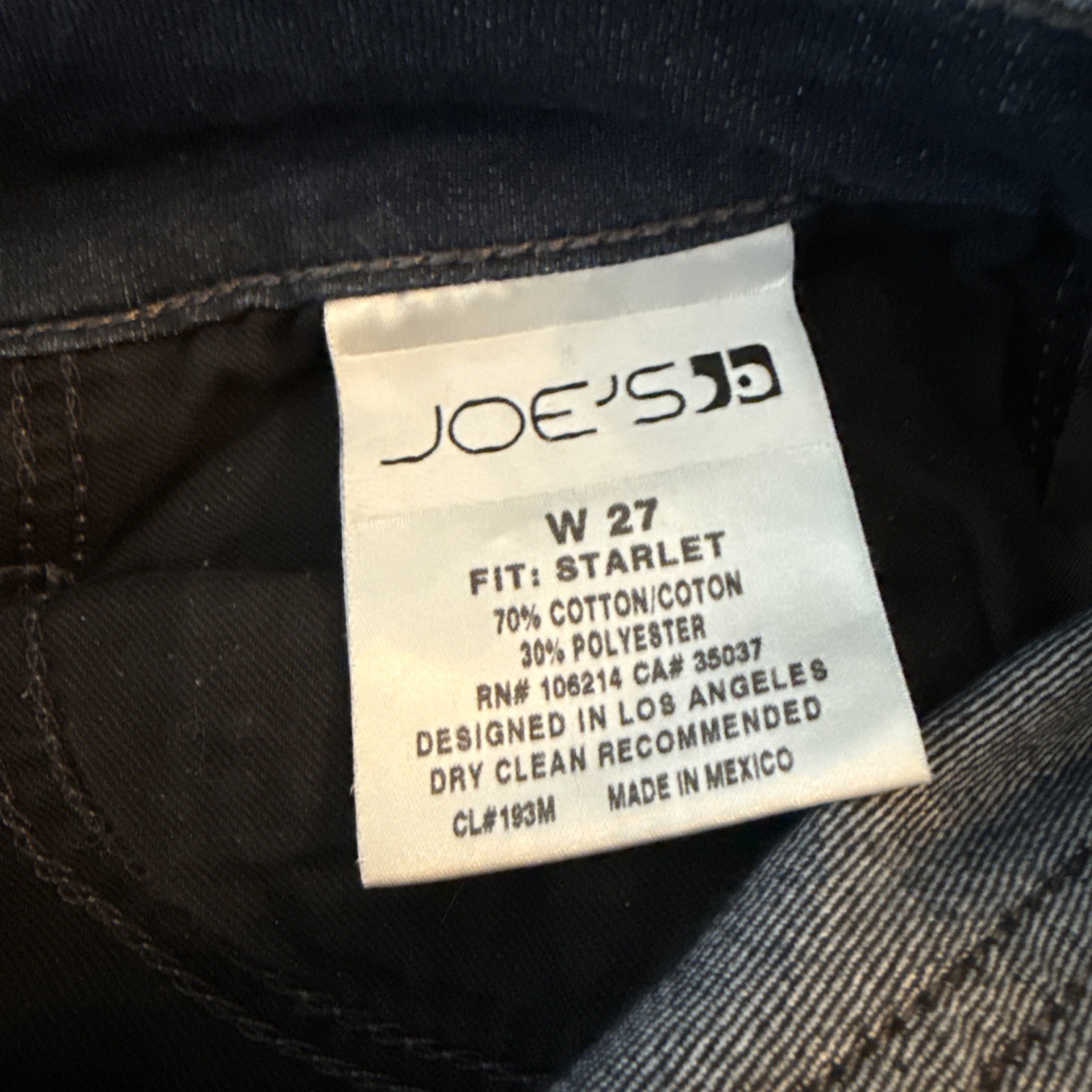 Joe’s Jeans The Starlet Slim Leg Bootcut Chic Taylor Wash Size W27