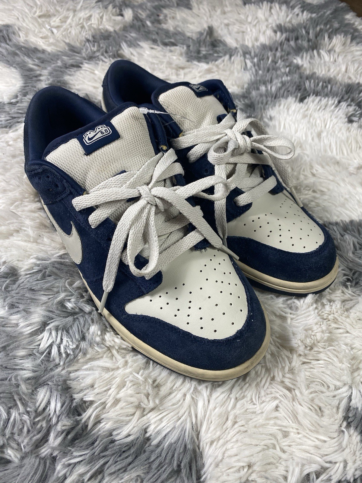 Nike Sb Dunk 6.0 Obsidian Navy Light Bone Sneaker Mens Size 8.5
