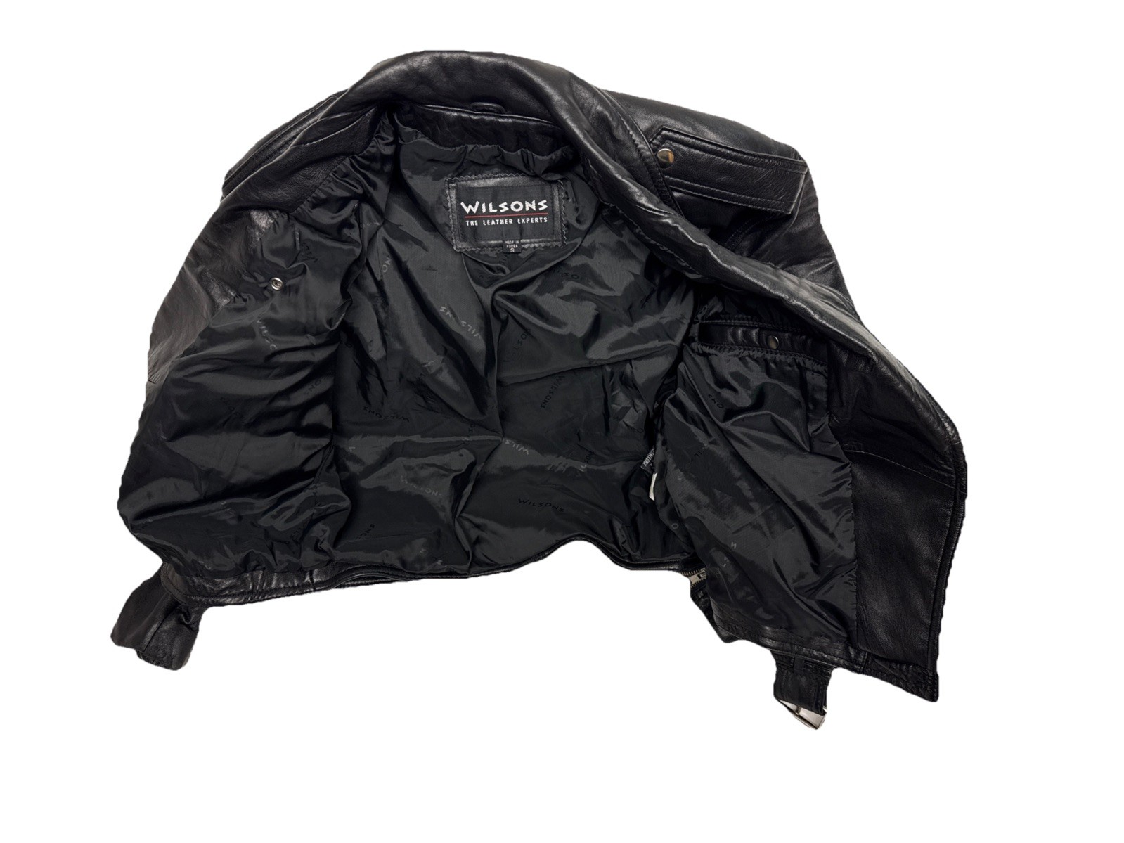 Vintage Wilsons Leather Motorcycle Biker Punk Moto Jacket Womens Size Small Soft