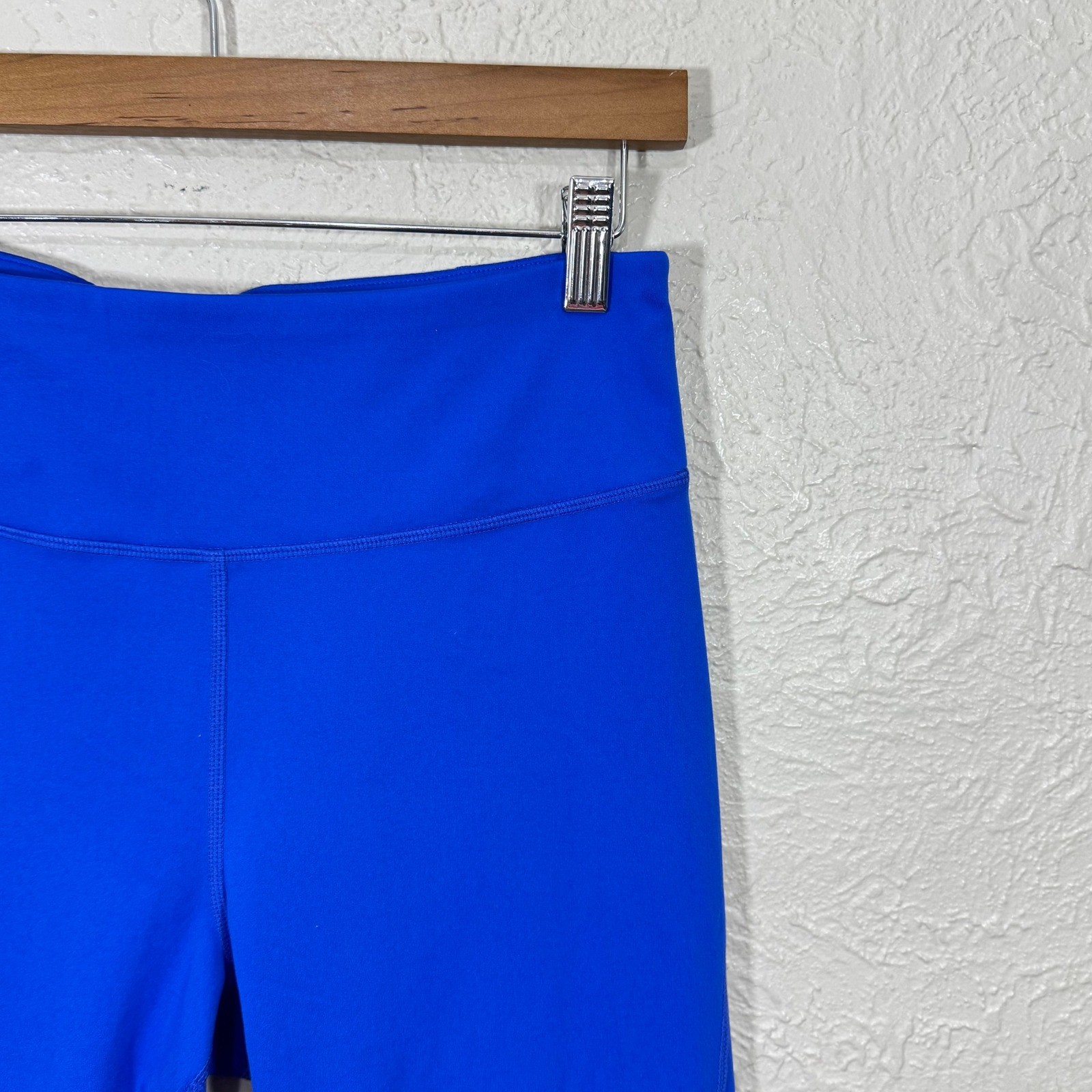 Yvette Leggings Large Royal Blue Mesh Compression Hi Rise Tennis Prep Yoga Gym