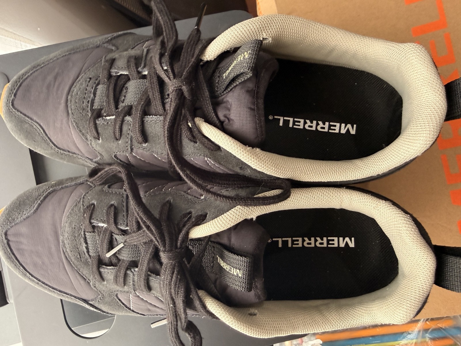 Merrell Black Suede Alpine Lace Up Sneakers Women Size 9 J95376