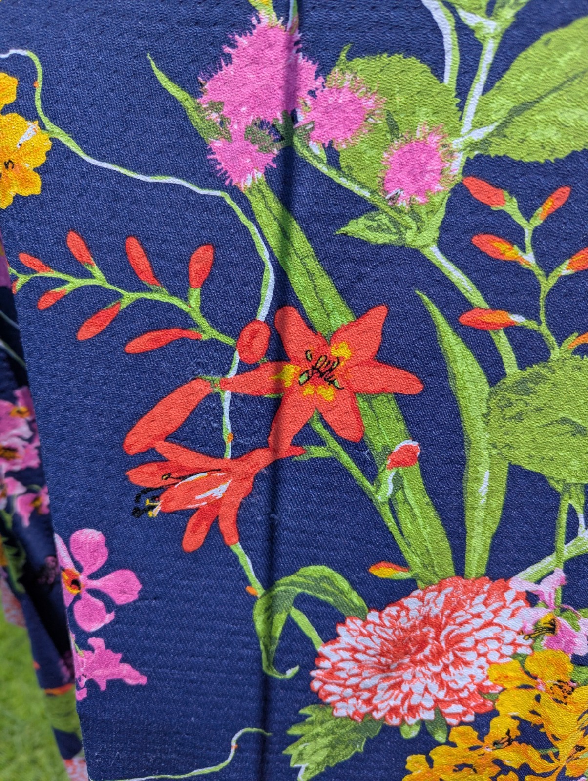 IBKUL Womens UPF 50 Athletic Golf Floral Dress Large Botanical Preppy Activewear