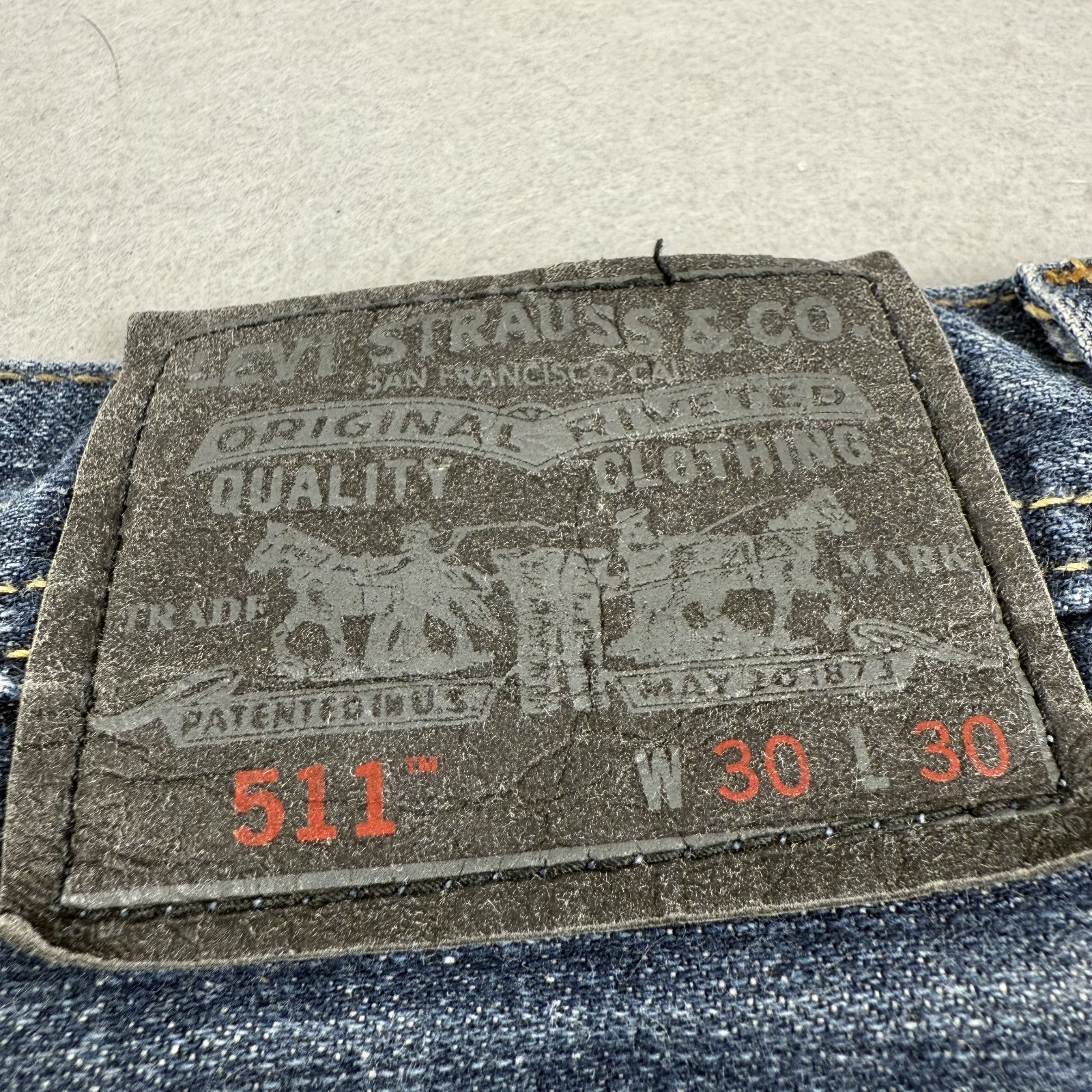 Vintage 2010 Levi’s 511 Skinny Jeans 30×30 Zipper Back Pocket Rare