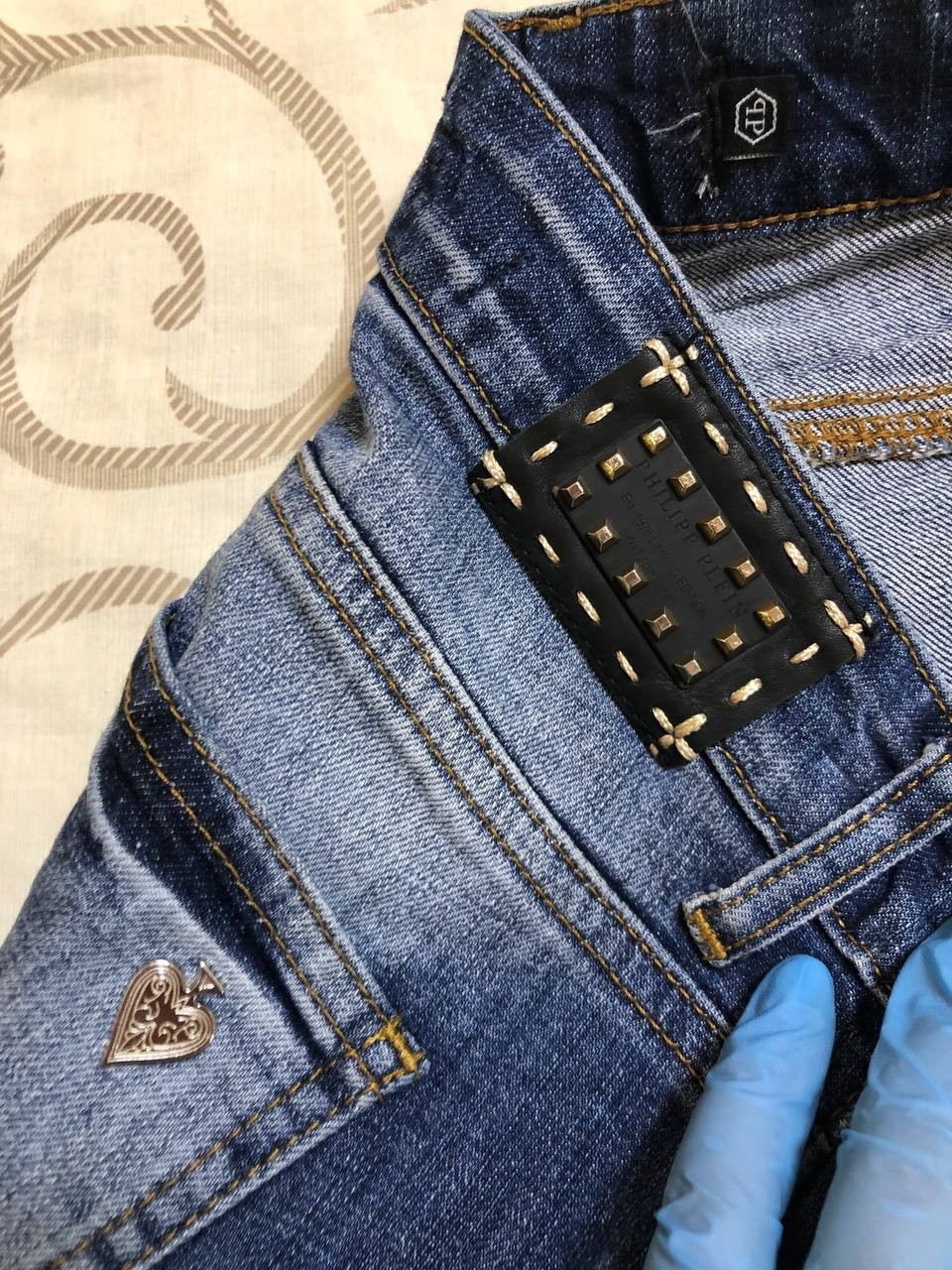 Philipp Plein Jeans 29 Straight Cut Distressed Ripped