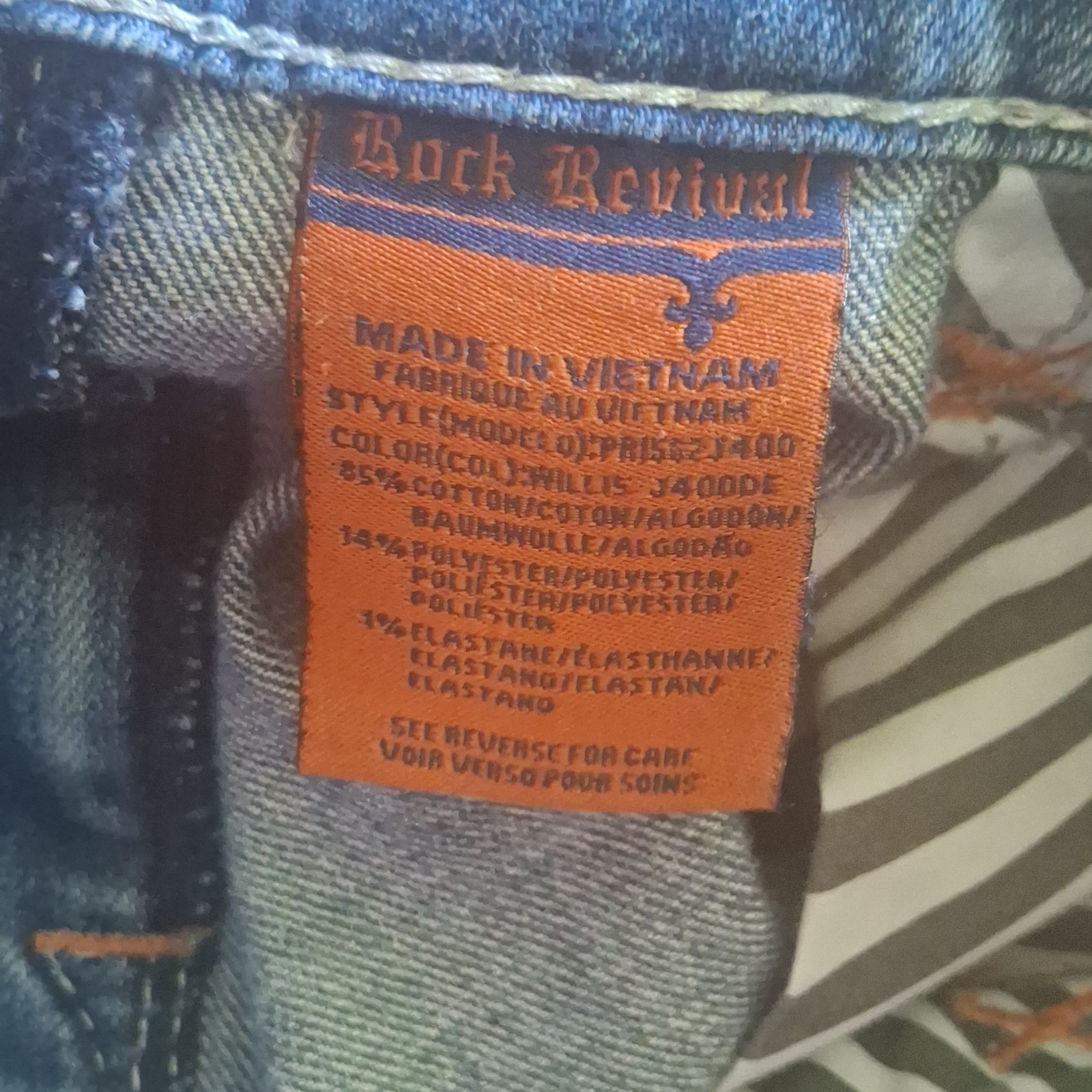 Rock Revival Men’s Blue Denim Straight Fit Jeans Medium Wash Stretch 5-Pocket